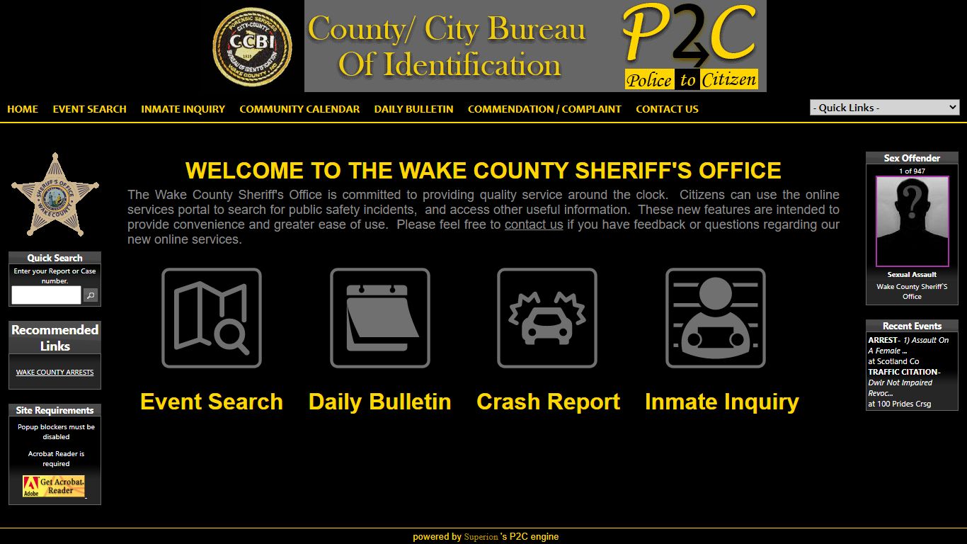 Wake County Sheriff's Office P2C
